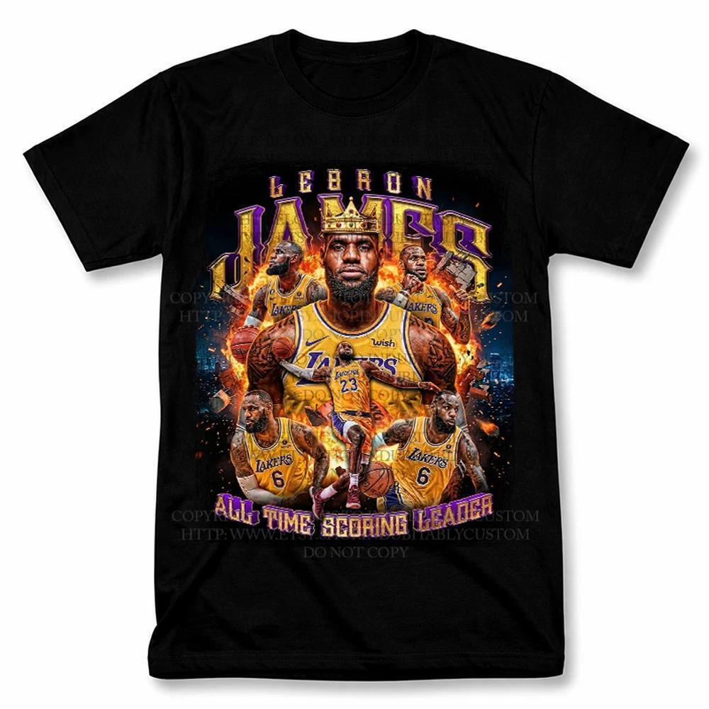 Lebron James Bootleg Tee Lakers Graphic T Shirt Style Basketball Fan Tee